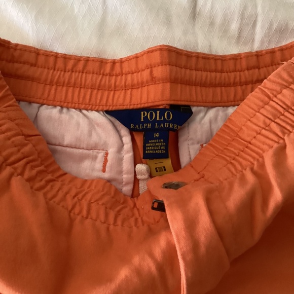 Polo Ralph Lauren boys orange size 14 dock style excellent condition shorts - Picture 5 of 11